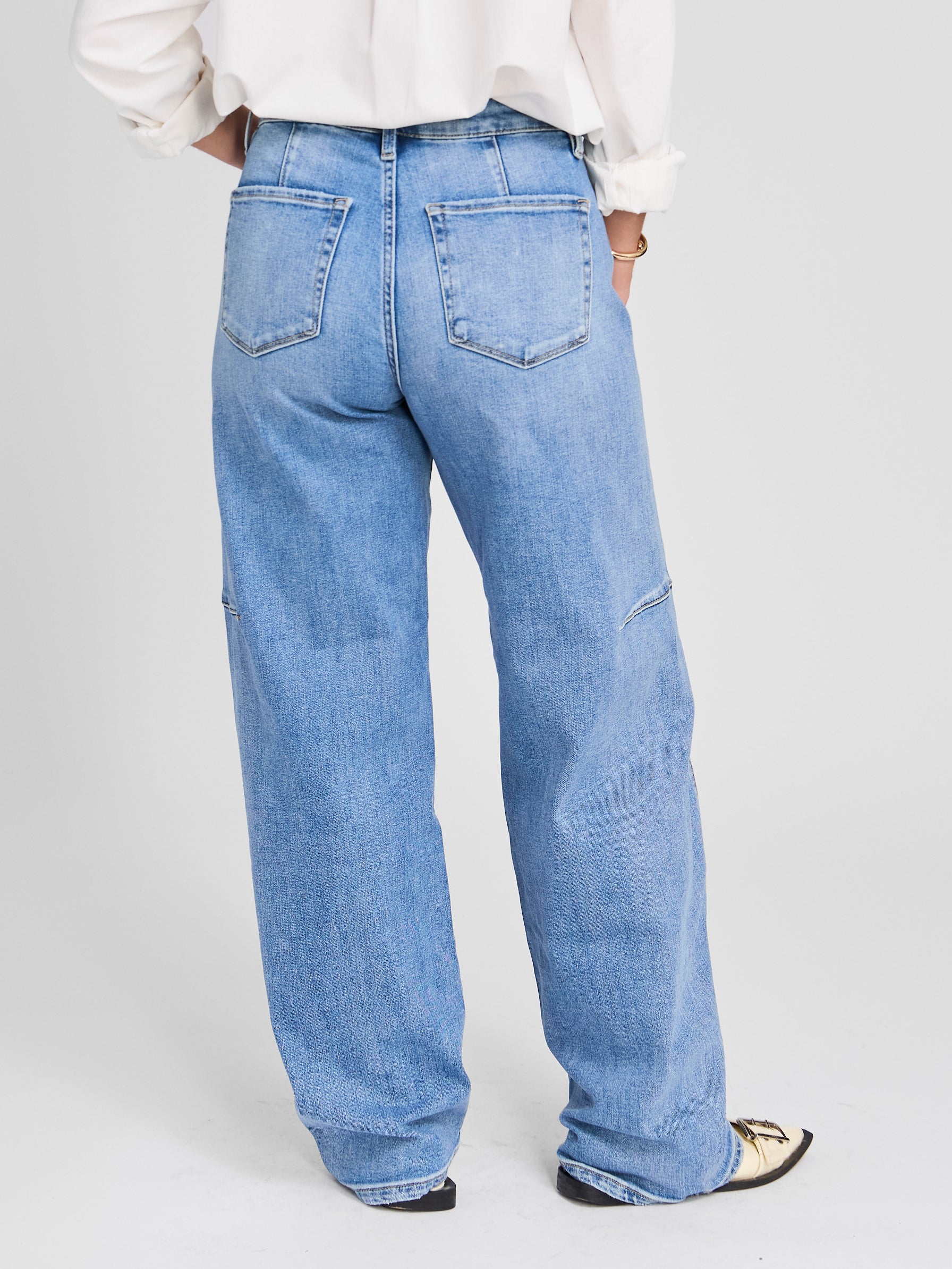The Elevated Light Wash Barrel Jean