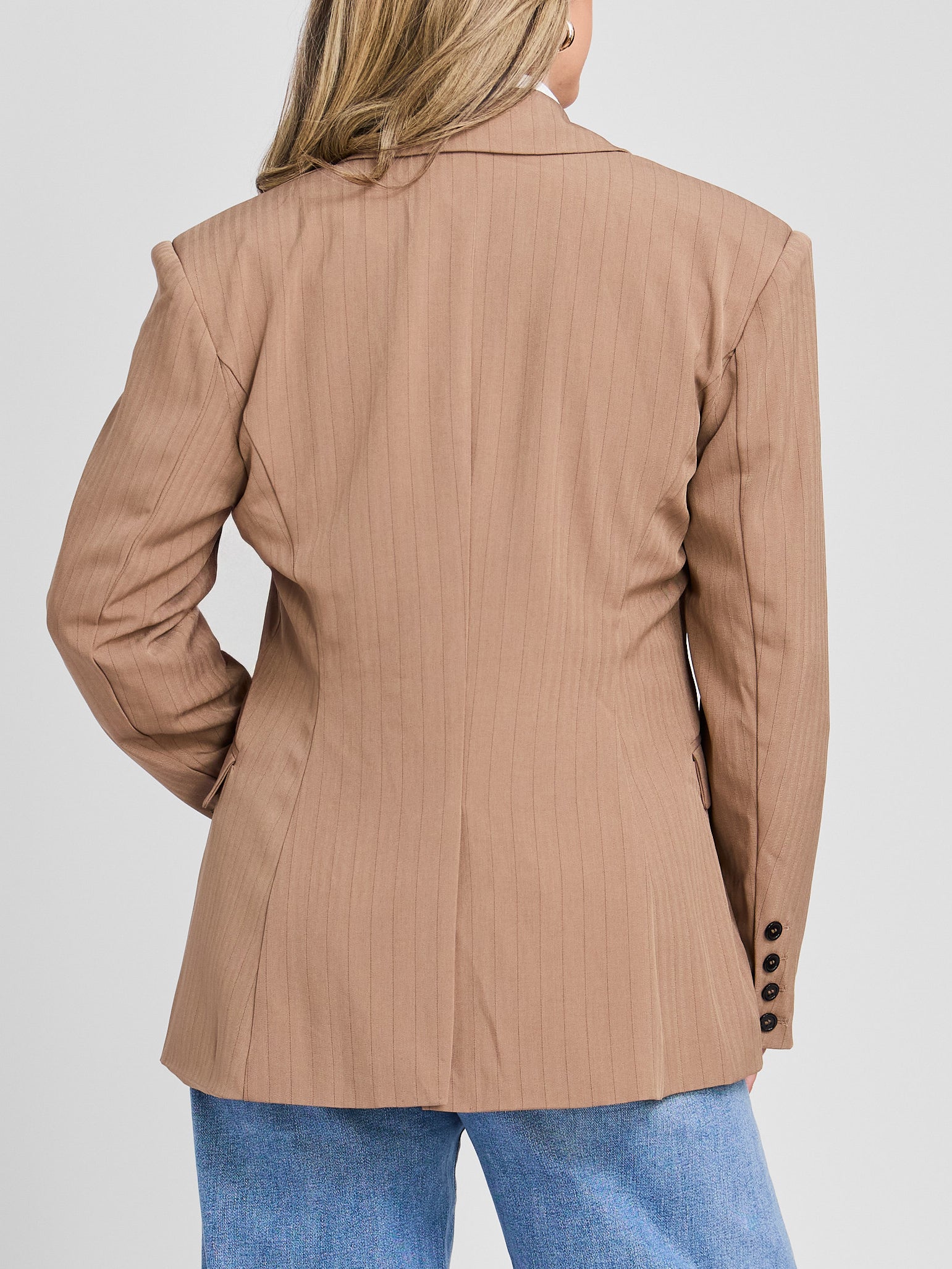 The Tailored Pinstripe Blazer