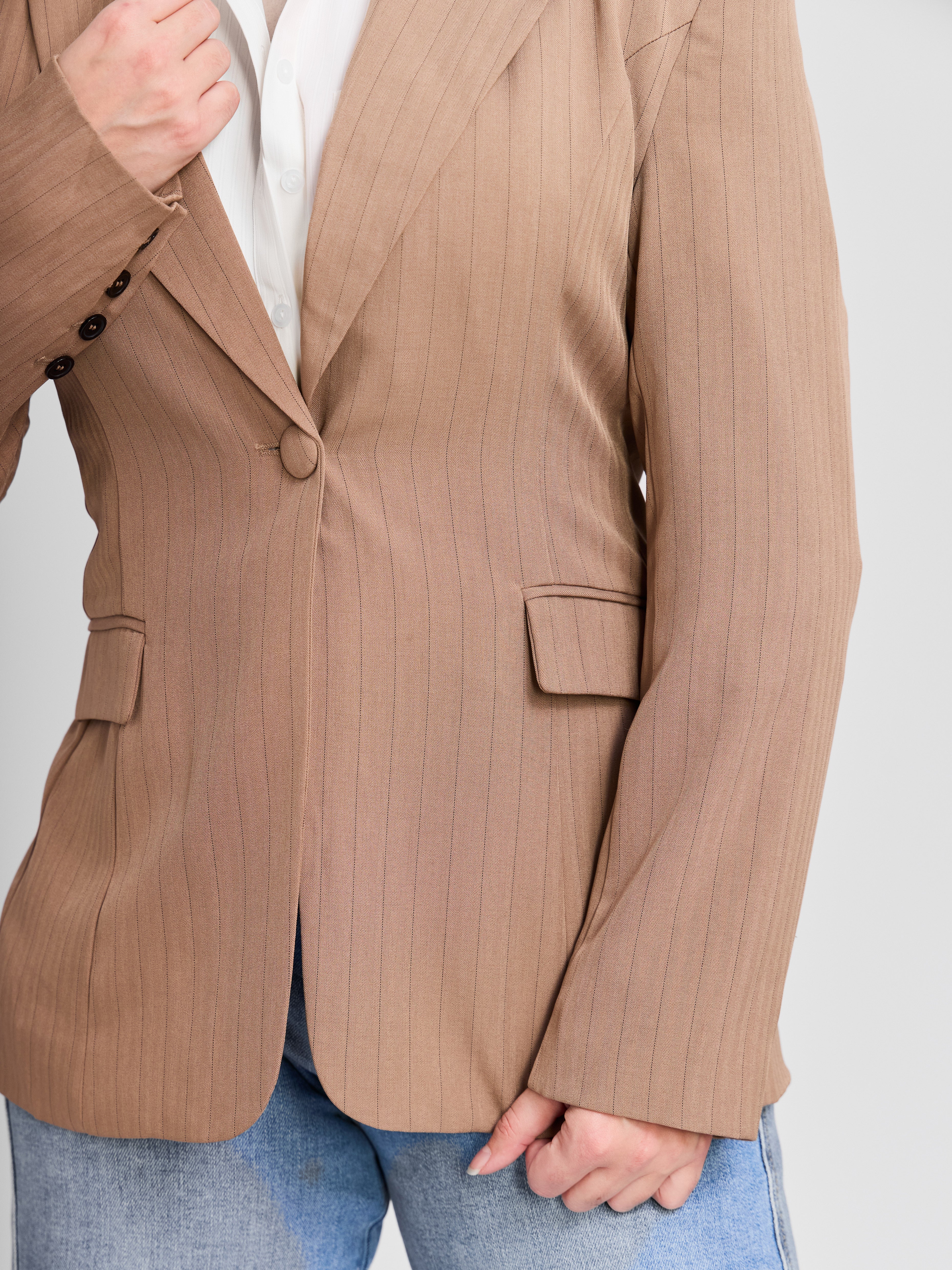 The Tailored Pinstripe Blazer