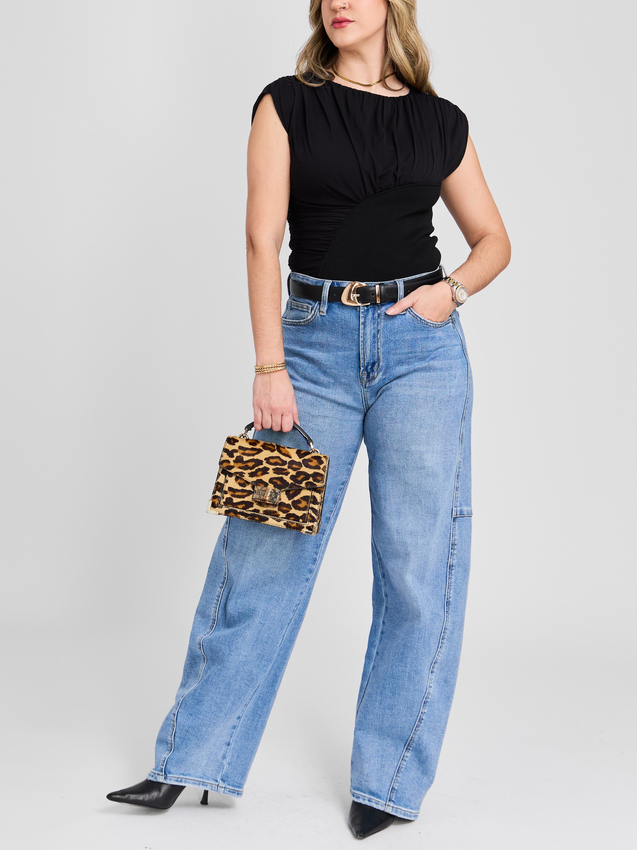 The Asymmetrical Ruched Power Blouse