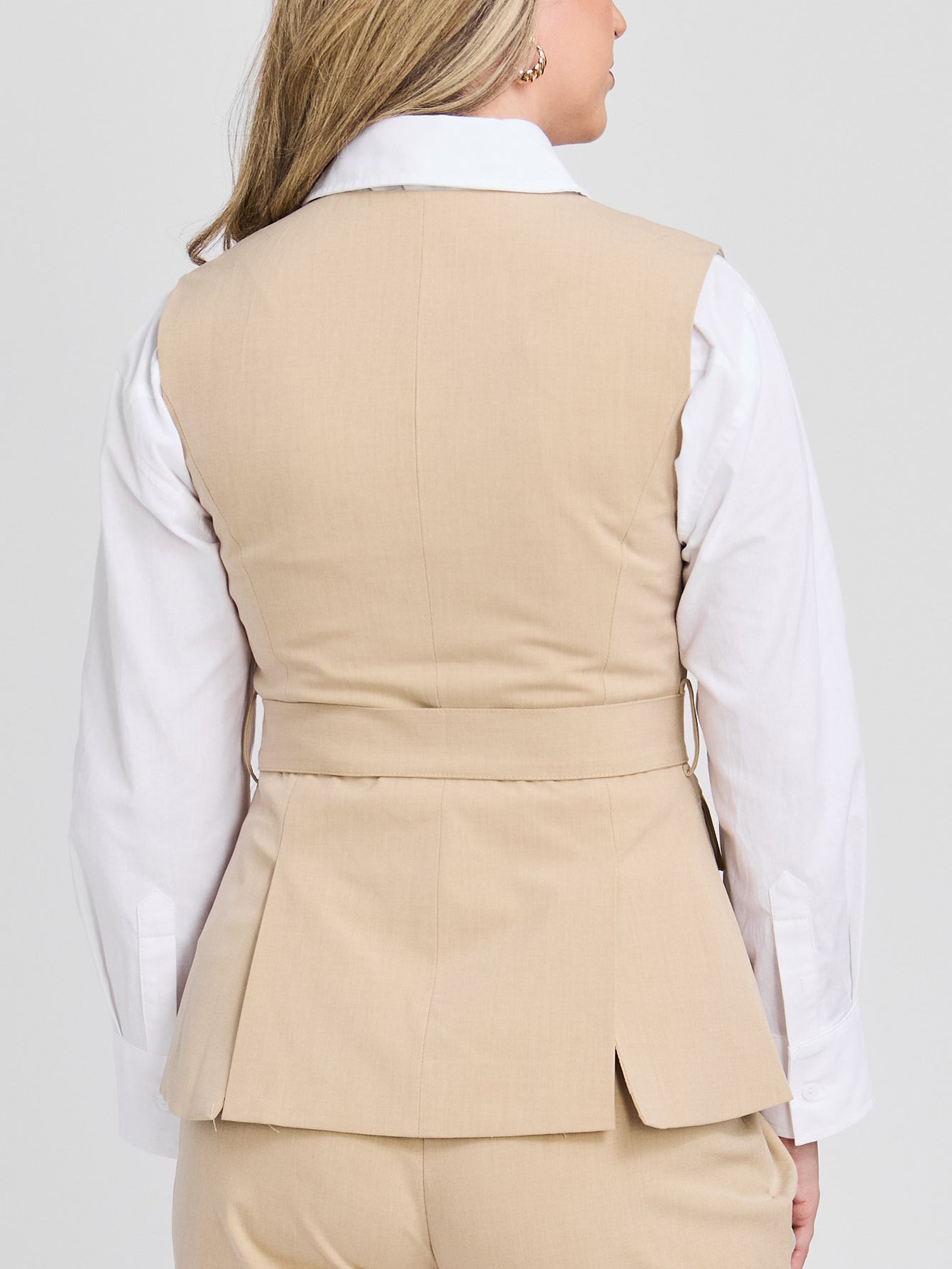 The Sleeveless Button Front Vest