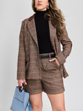 The Herringbone Patch Double Button Blazer