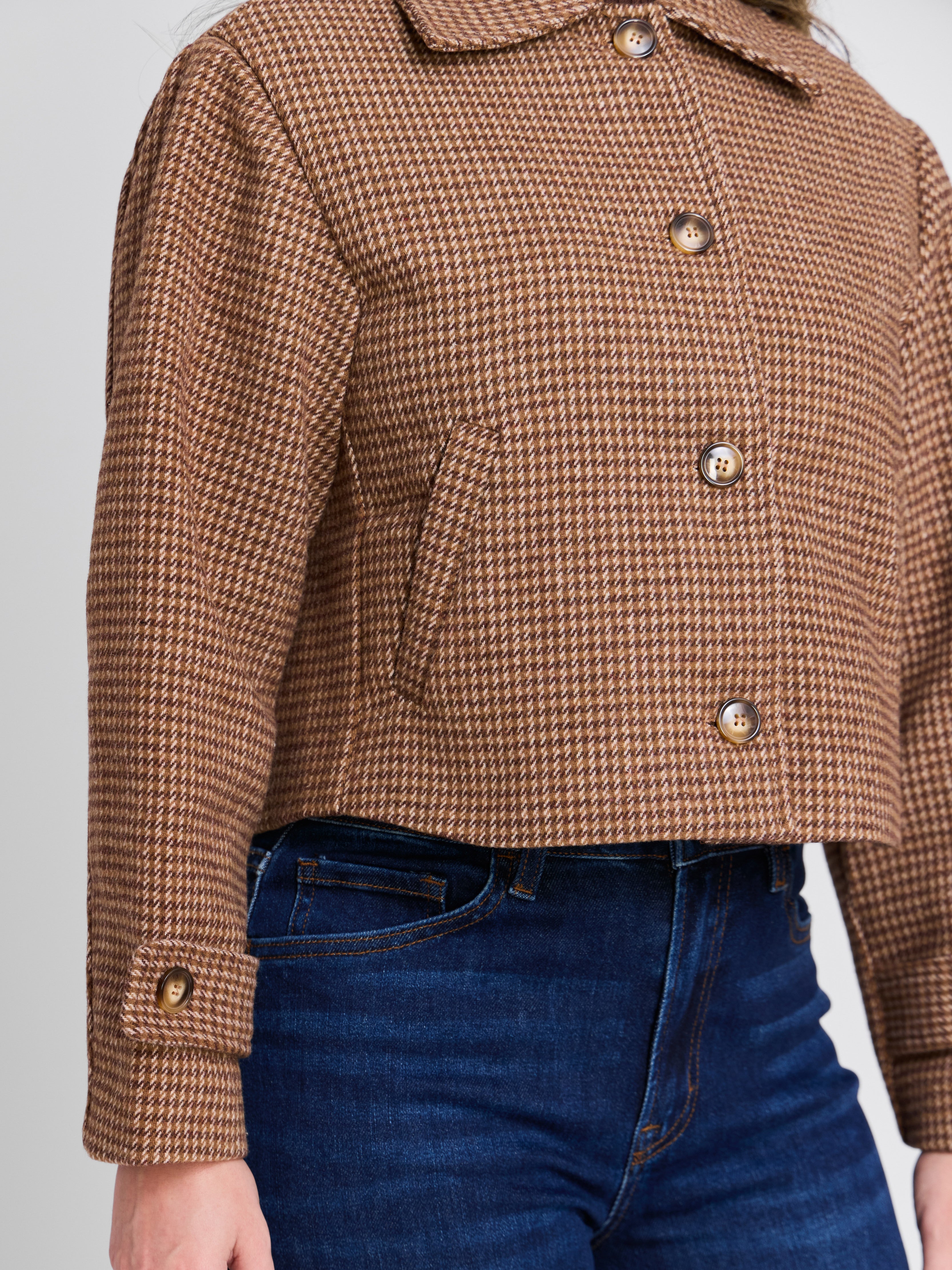 The Houndstooth Cropped Jacket