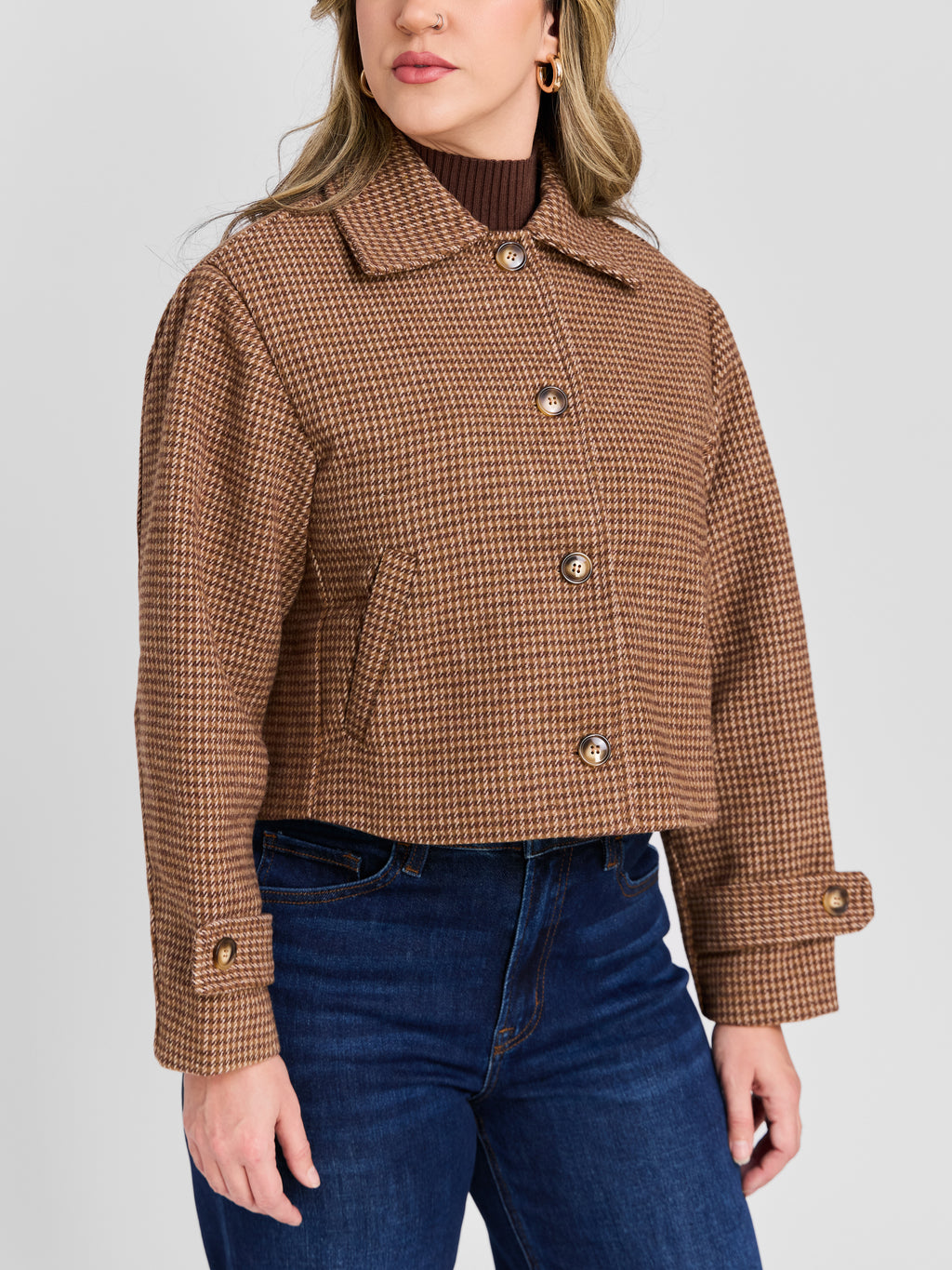 The Houndstooth Cropped Jacket