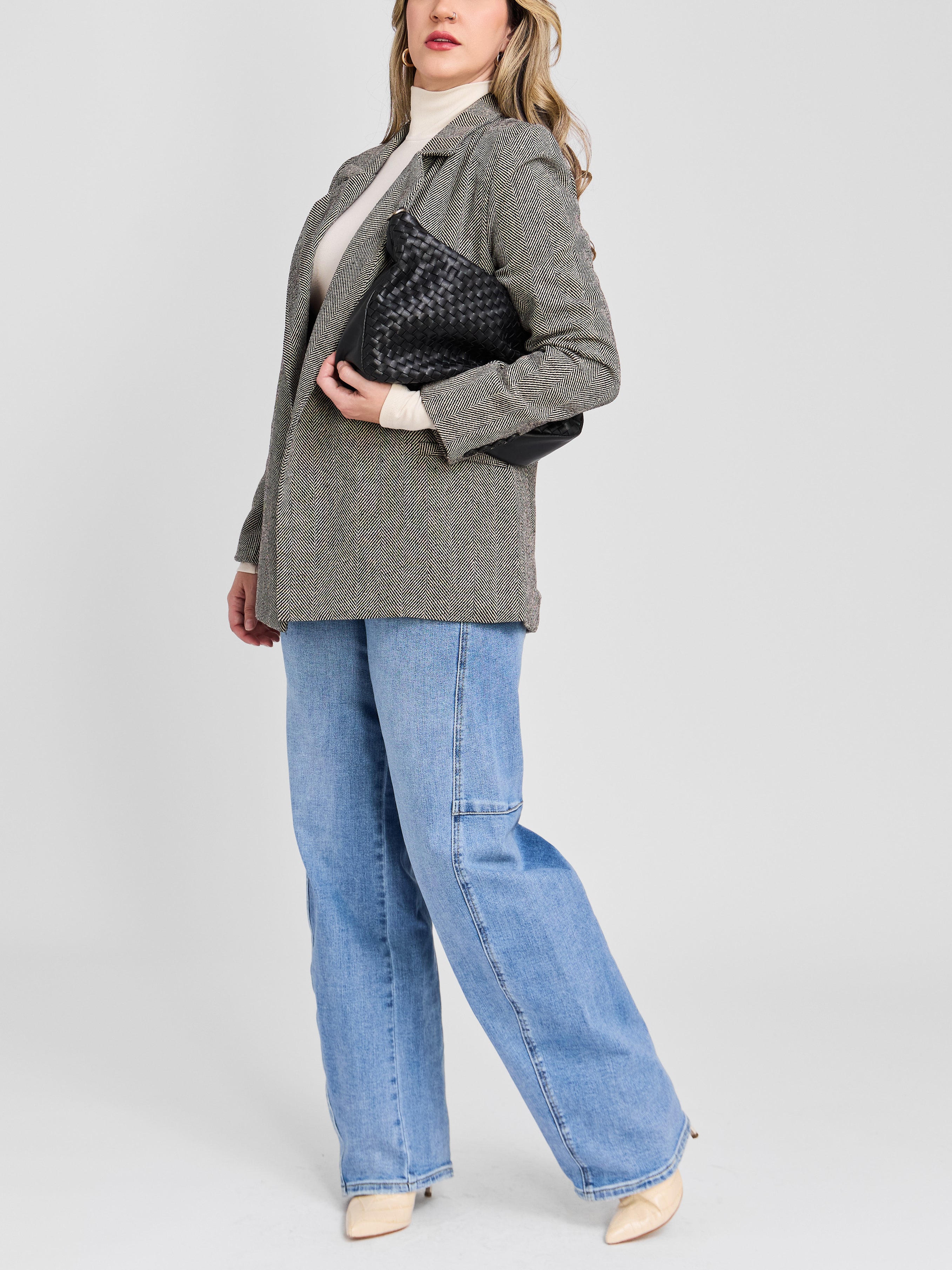 The Chevron Notch Collar Blazer