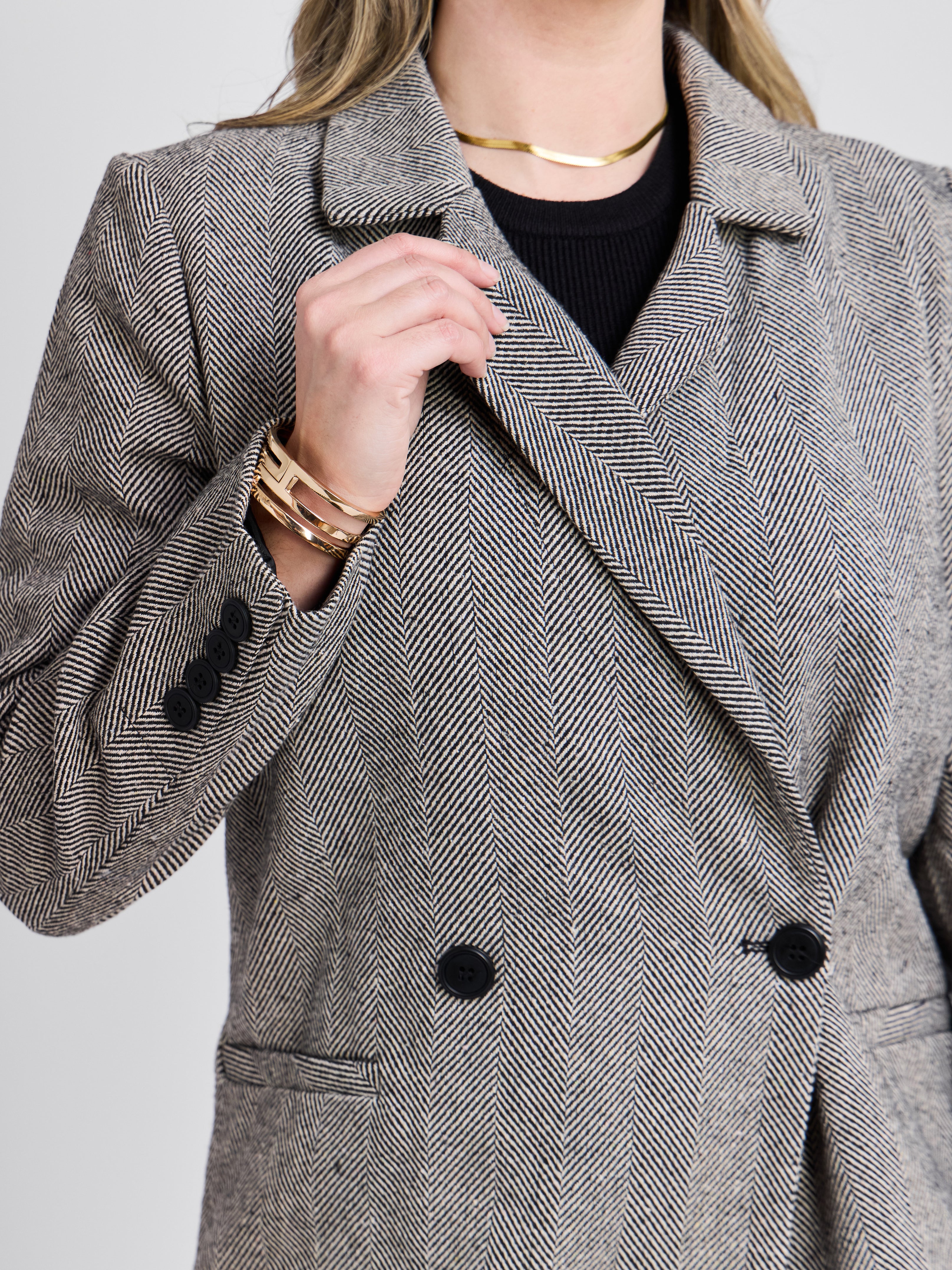The Chevron Notch Collar Blazer