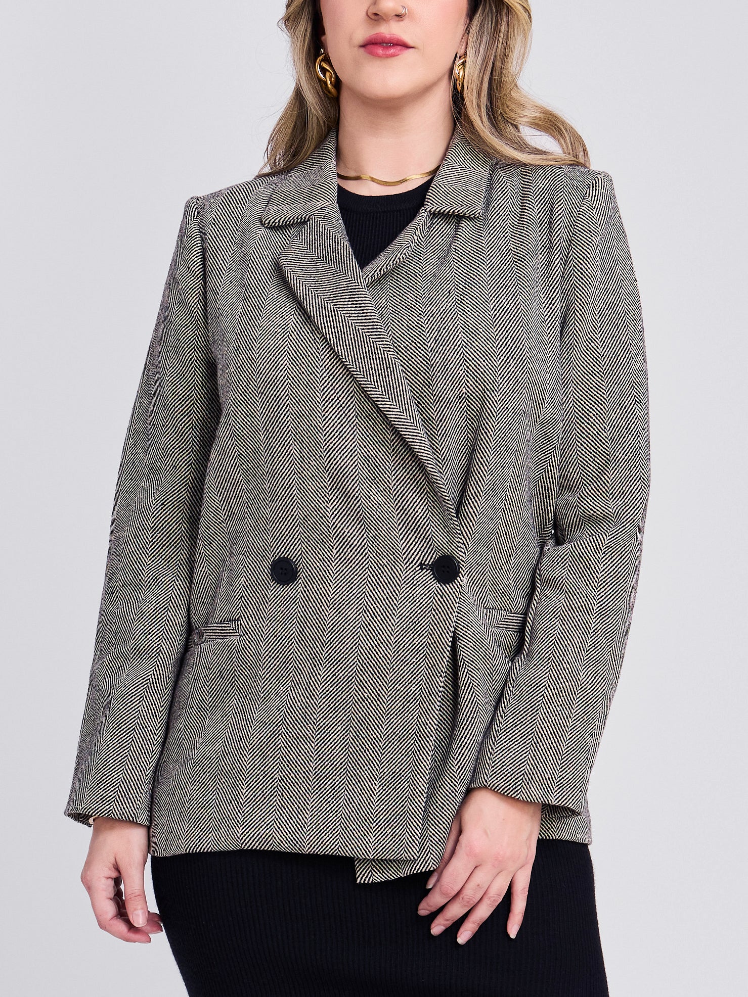 The Chevron Notch Collar Blazer