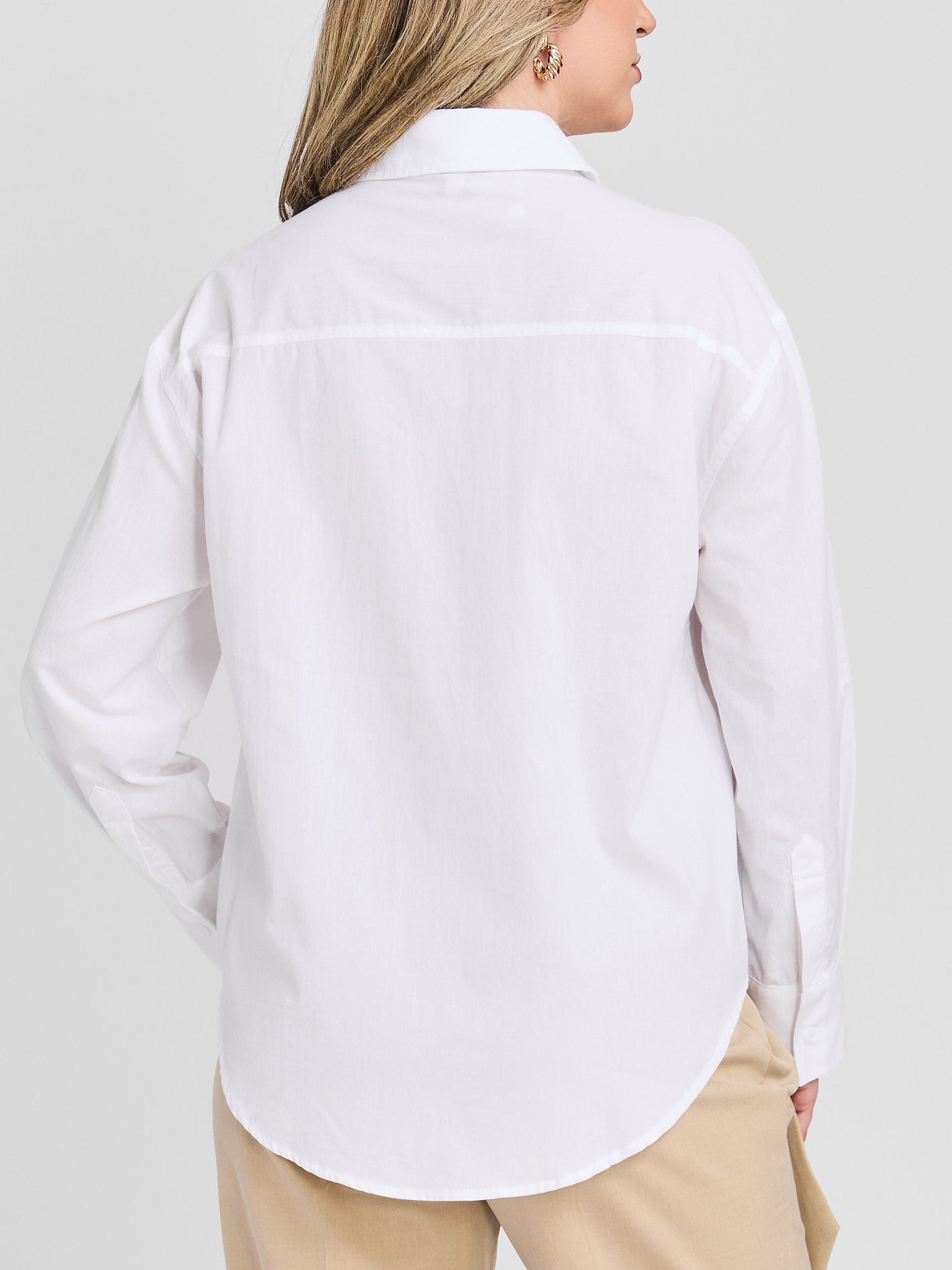 The Poplin Collared Button Front Shirt