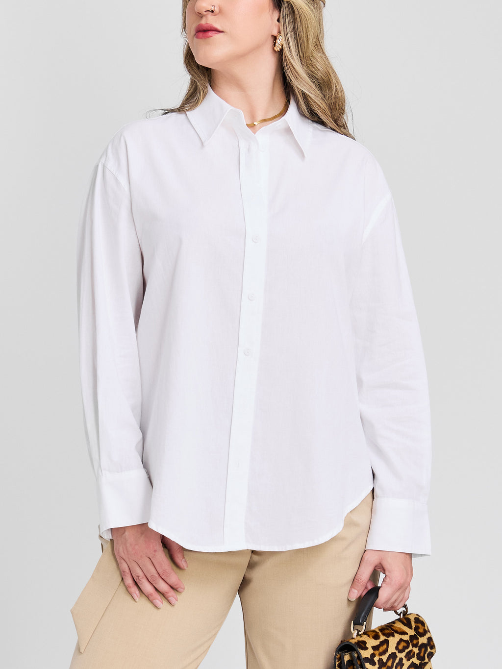 The Poplin Collared Button Front Shirt