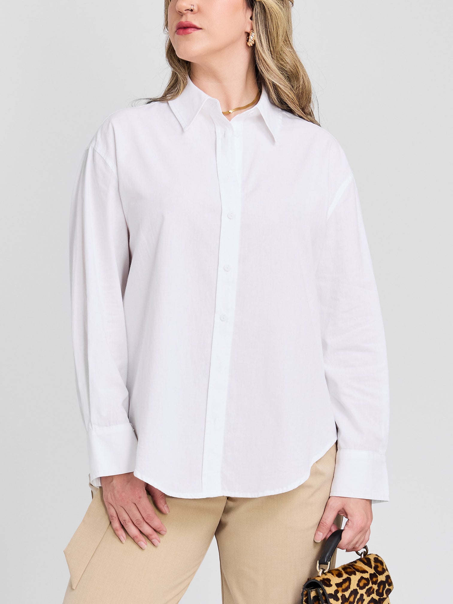 The Poplin Collared Button Front Shirt