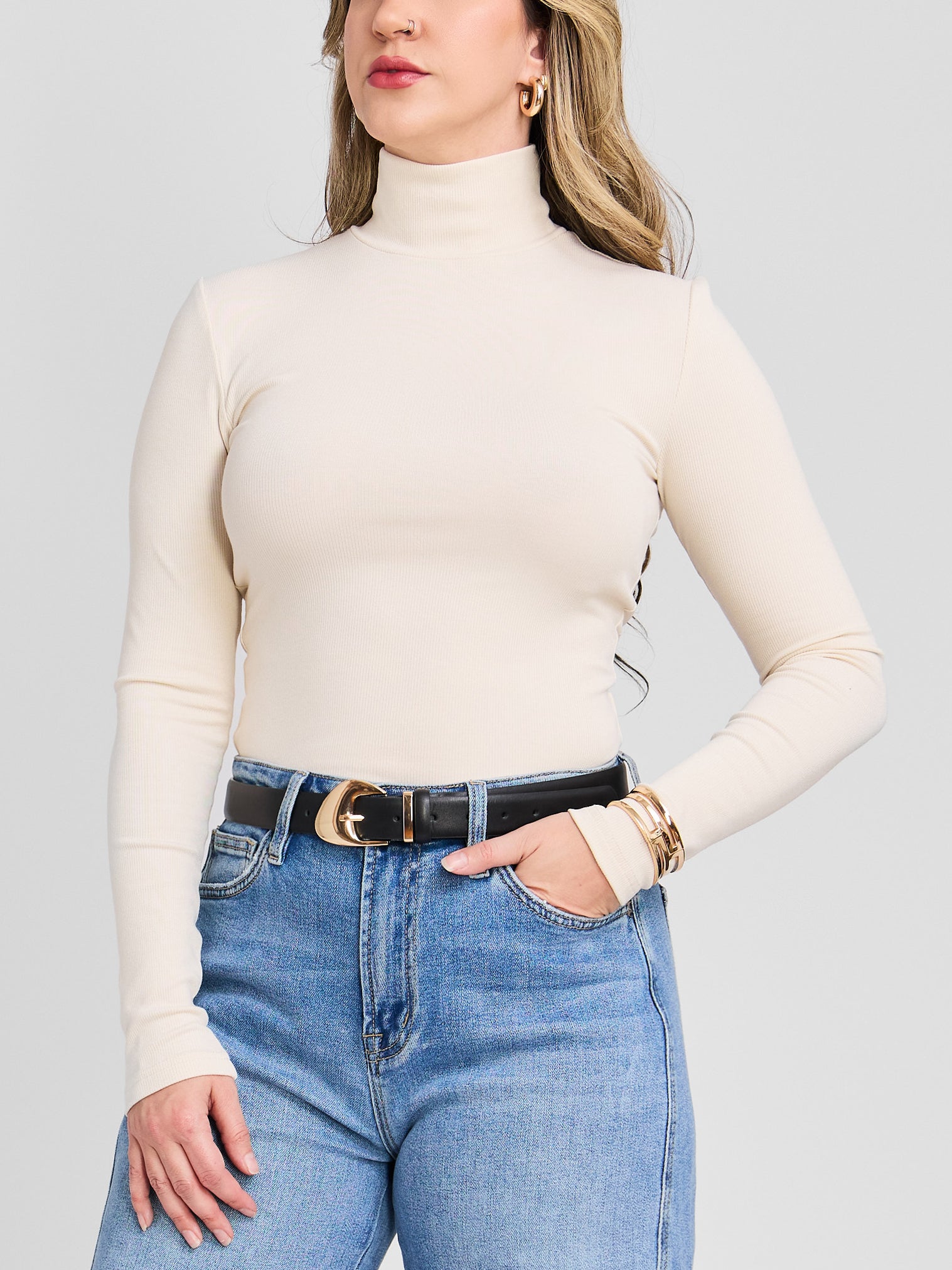 The Any Day Long Sleeve Ribbed Knit Turtleneck