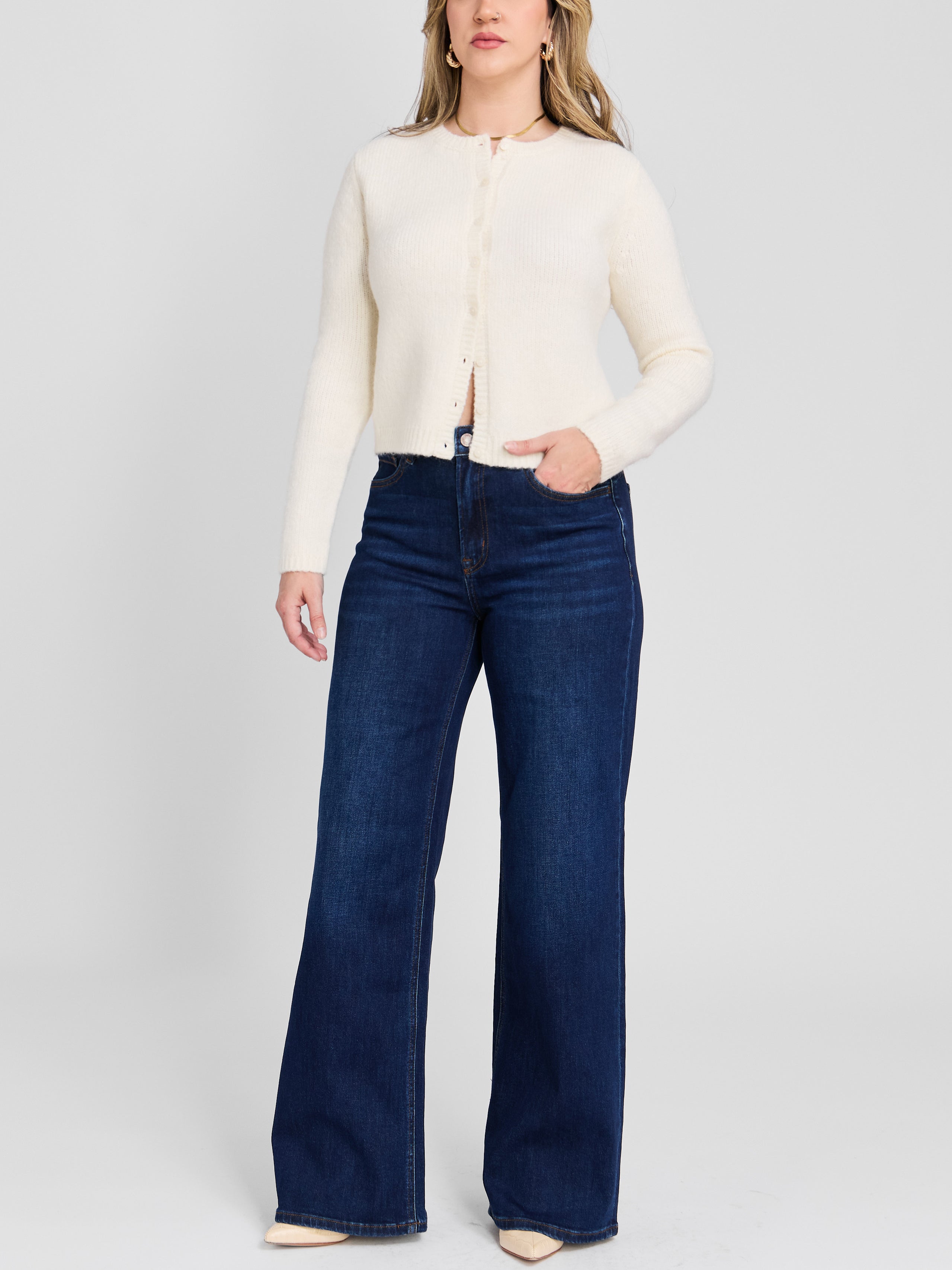 The Soft Button Front Sweater