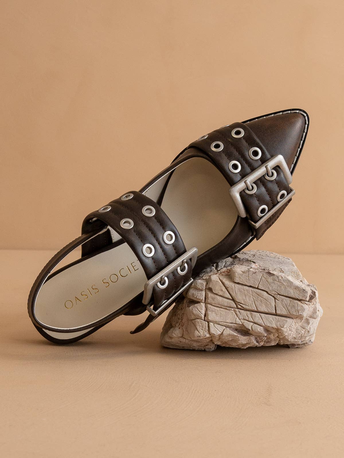 The Double Buckle Pointed Toe Flats